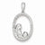 Sterling Silver Rhodium Plated Diamond Mother and Child Pendant, Pendants for Necklace