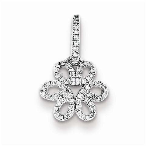 Sterling Silver Diamond Flower pendant, Delightful Pendants for Necklace
