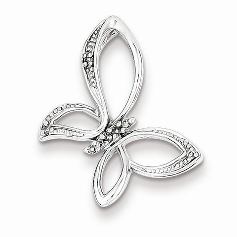 Sterling Silver Diamond Butterfly pendant, Appealing Pendants for Necklace