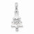 Sterling Silver Rhodium Plated Diamond Christmas Tree pendant, Pendants for Necklace