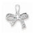 Sterling Silver Rhodium Plated Diamond Bow pendant, Dazzling Pendants for Necklace