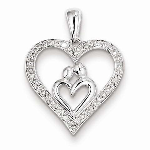 Sterling Silver Diamond Pendant, Exquisite Pendants for Necklace