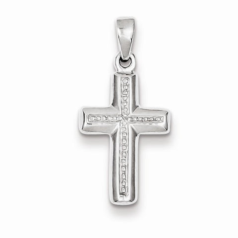 Sterling Silver Rhodium Plated Diamond Cross pendant, Classy Pendants for Necklace