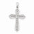 Sterling Silver Rhodium Plated Diamond Cross pendant, Fine Pendants for Necklace