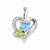 Sterling Silver Blue Topaz Peridot Diamond pendant, Gorgeous Pendants for Necklace