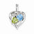 Sterling Silver Blue Topaz Peridot Diamond pendant, Lovely Pendants for Necklace