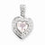 Sterling Silver & White Topaz Morganite Heart Pendant, Pendants for Necklace