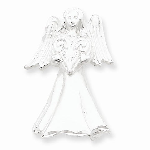 Sterling Silver Satin Finish Angel Pendant, Pendants for Necklace