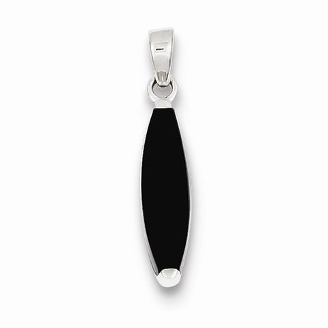 Sterling Silver Reconstructed Onyx Pendant, Pendants for Necklace