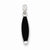 Sterling Silver Reconstructed Onyx Pendant, Pendants for Necklace