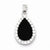 Sterling Silver CZ and Onyx Pendant, Pendants for Necklace