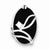 Sterling Silver Onyx and CZ Slide Pendant, Pendants for Necklace