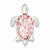 Sterling Silver Pink Mother of Pearl Turtle Slide Pendant, Pendants for Necklace
