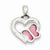 Sterling Silver Heart with Pink Shell Butterfly Pendant, Pendants for Necklace