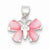 Sterling Silver Pink Shell Butterfly Pendant, Pendants for Necklace