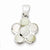 Sterling Silver Mother of Pearl Flower Pendant, Pendants for Necklace