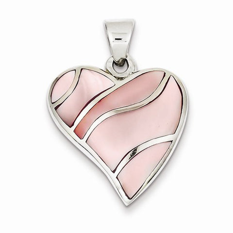 Sterling Silver Pink Stone Heart Pendant, Pendants for Necklace