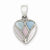 Sterling Silver Pink Blue and White Shell Heart Pendant, Pendants for Necklace