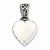 Sterling Silver Reversible Mother Of Pearl Heart Pendant, Pendants for Necklace