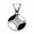Sterling Silver Black Onyx & Mother Of Pearl Pendant, Pendants for Necklace