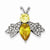 Sterling Silver Yellow and Clear CZ Slide Pendant, Pendants for Necklace