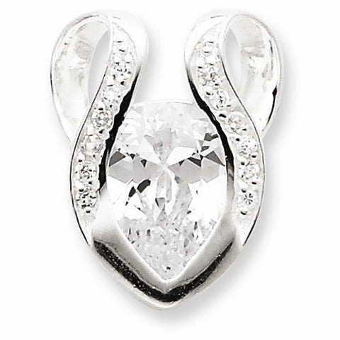 Sterling Silver CZ Slide Pendant, Exquisite Pendants for Necklace