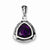 Sterling Silver Purple CZ pendant, Fine Pendants for Necklace
