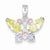 Sterling Silver Multi-Color CZ Butterfly Pendant, Pendants for Necklace