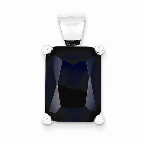 Sterling Silver Blue CZ pendant, Stylish Pendants for Necklace