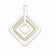 Sterling Silver & Vermeil Diamond Shape Pendant, Pendants for Necklace