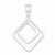 Sterling Silver Diamond Shape Pendant, Pendants for Necklace