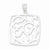 Sterling Silver Fancy Square Pendant, Pendants for Necklace