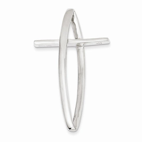 Sterling Silver Fancy Slide Pendant, Alluring Pendants for Necklace