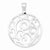 Sterling Silver Fancy Round pendant, Fine Pendants for Necklace