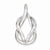 Sterling Silver Fancy Slide Pendant, Lovely Pendants for Necklace