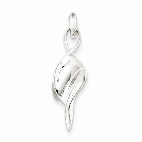Sterling Silver Twisted Tear Drop Pendant, Pendants for Necklace