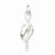Sterling Silver Twisted Tear Drop Pendant, Pendants for Necklace