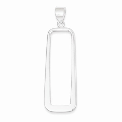 Sterling Silver Rectangle Pendant, Pendants for Necklace