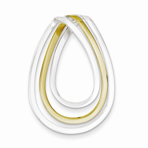 Sterling Silver & Vermeil Fancy Pendant, Pendants for Necklace