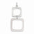 Sterling Silver Graduated Squares Dangle Pendant, Pendants for Necklace