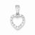 Sterling Silver CZ Heart Shape Pendant, Pendants for Necklace