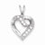 Sterling Silver CZ Heart Pendant, Appealing Pendants for Necklace