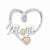 Sterling Silver Created Pink Opal and CZ Mom Pendant, Pendants for Necklace