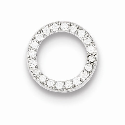 Sterling Silver CZ Round pendant, Beautiful Pendants for Necklace