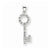 Sterling Silver CZ Key Shape Pendant, Pendants for Necklace