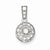 Sterling Silver CZ Fancy Chain Slide Pendant, Pendants for Necklace