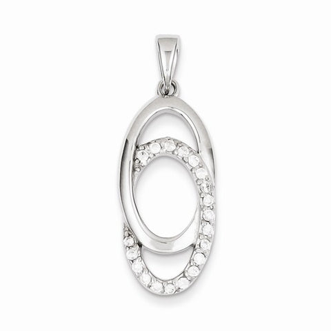 Sterling Silver CZ Fancy pendant, Fine Pendants for Necklace