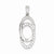 Sterling Silver CZ Fancy pendant, Fine Pendants for Necklace