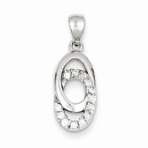 Sterling Silver CZ Fancy pendant, Pendants for Necklace