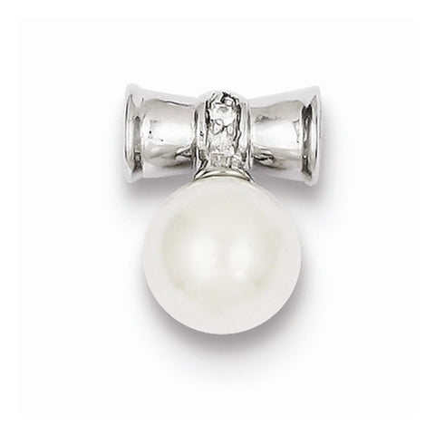 Sterling Silver Pearl Slide Pendant, Pendants for Necklace